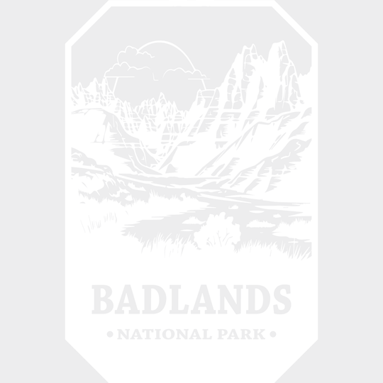 Badlands National Park Design - Parks Dtf Transfers Unisex S & M (10’) / Light Color See Imaging