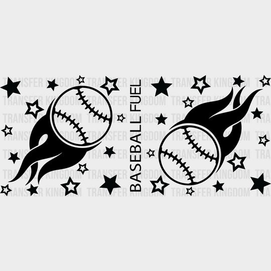 Baseball Fuel Design - Cup Wrap Uv Sticker Permanent Dtf Decal