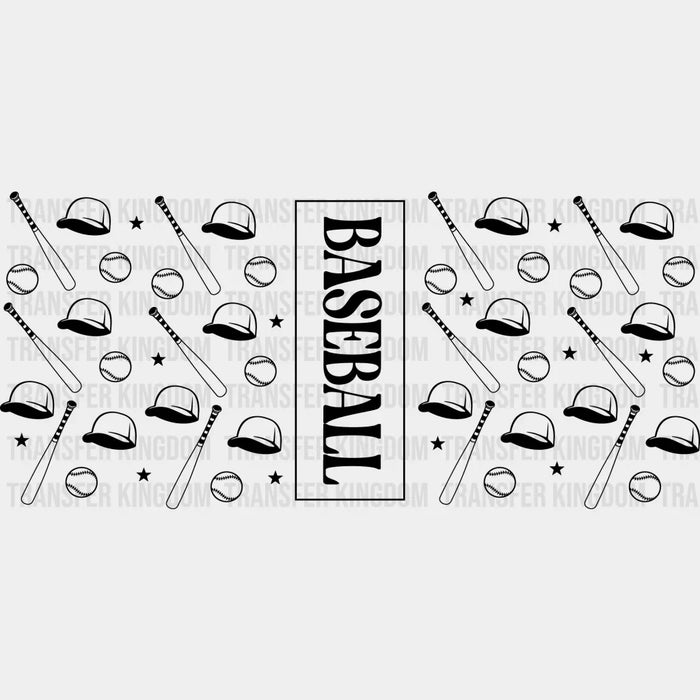 Baseball Hat And Bats - Baseball Cup Wrap UV Sticker Permanent UV DTF Decal