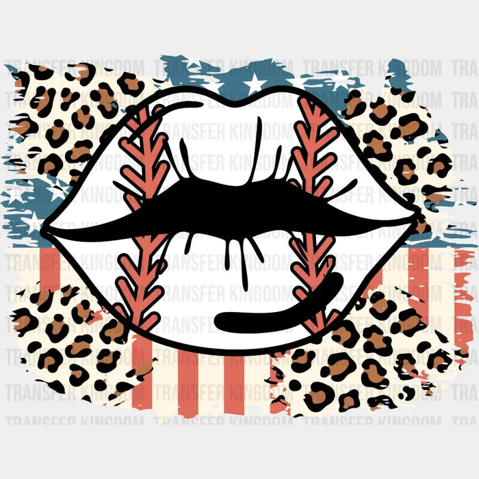 Baseball Lip DTF Transfer