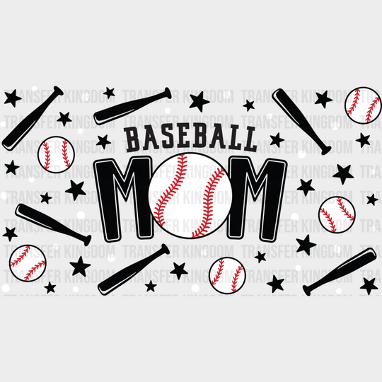 Baseball Mom - Cup Wrap Uv Sticker Permanent Dtf Decal