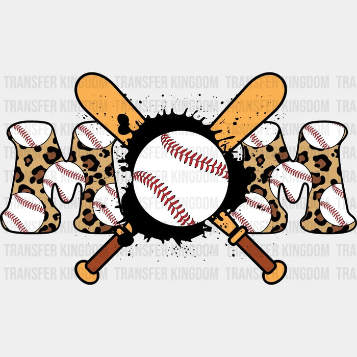 Baseball Mom Leopard DTF Transfer
