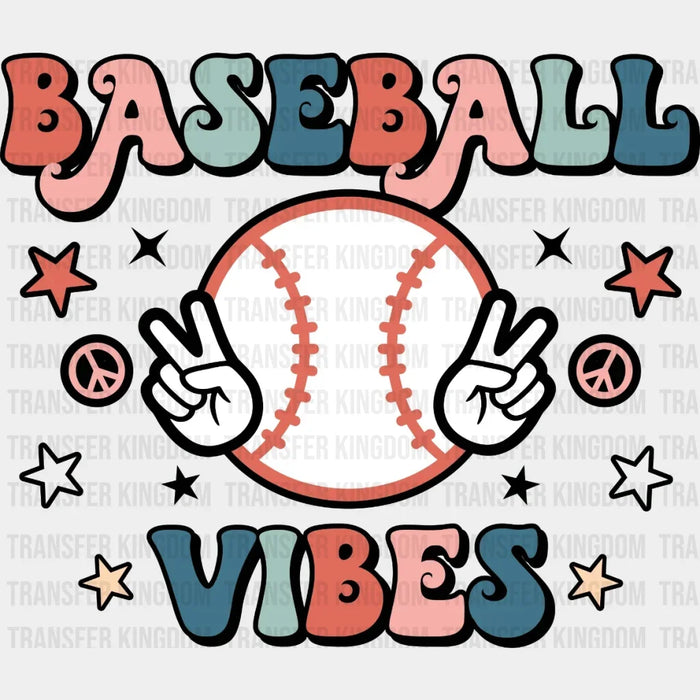 Baseball Vibes Hands DTF Transfer