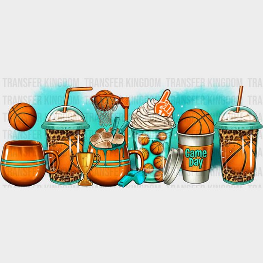 Basketball Drinks Design - Cup Wrap Uv Sticker Permanent Dtf Decal Uvdtf