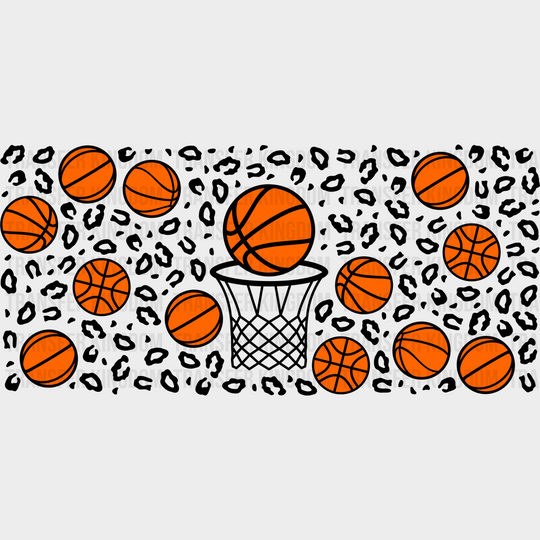 Basketball Hoop Design - Cup Wrap Uv Sticker Permanent Dtf Decal Uvdtf