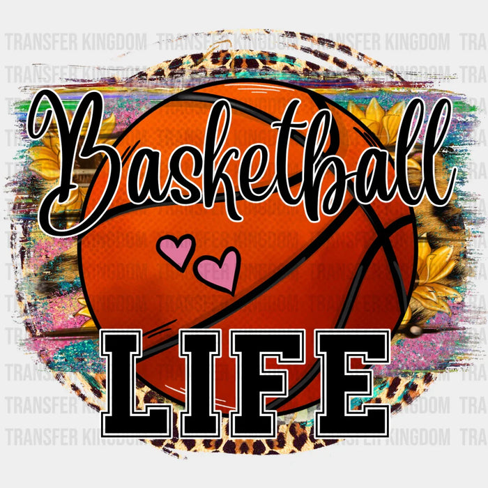 Basketball Life Pink Heart - Basketball DTF Heat Transfer