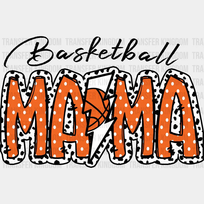 Basketball Mama Lightning Dalmatian Design - Basketball DTF Heat Transfer