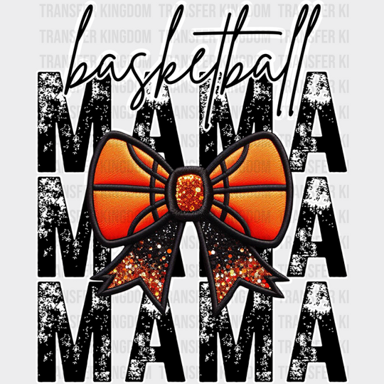 Basketball Mama Ribbon Design - Dtf Heat Transfer Unisex S & M (10’’) / Light Color (See Imaging)