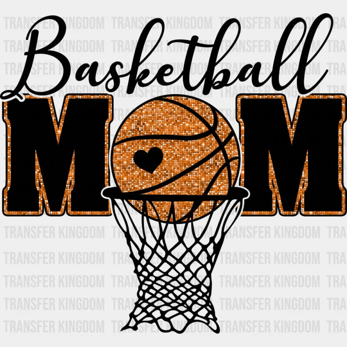 Basketball Mom B&W Hoop Design - Basketball DTF Transfer
