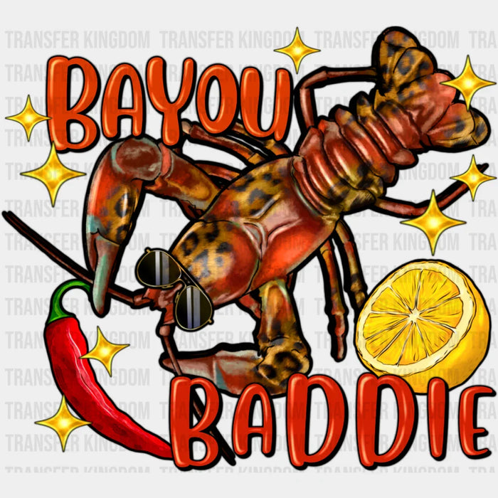 Bayou Baddie Chili And Lemon - Crawfish DTF Transfer