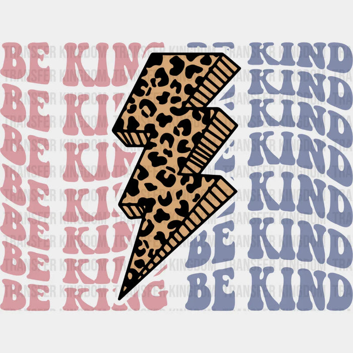 Be Kind Leopard Print Design - Be Kind DTF Transfer
