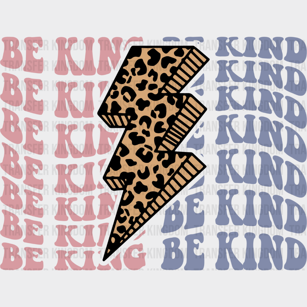 Be Kind Leopard Print Design - Dtf Transfer