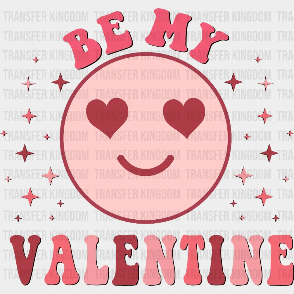 Be My Valentine Heart Eyes Emoji Design - Dtf Heat Transfer