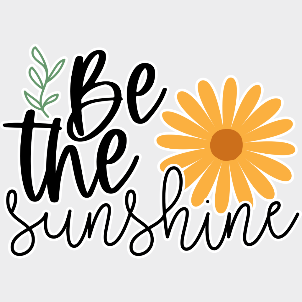 Be The Sunshine - Spring DTF Transfer Adult Unisex - S & M (10’’) / Light Color Design (See Imaging)