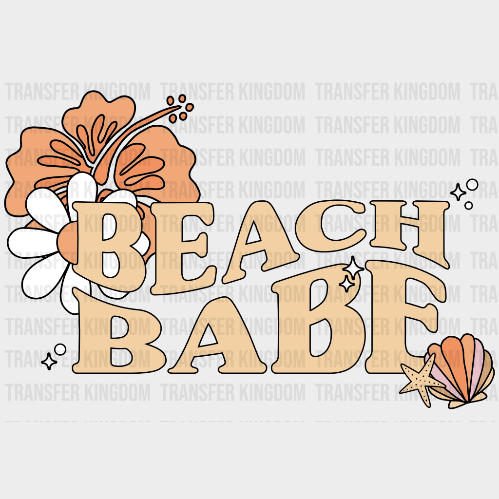 Beach Babe Flowers Summer Dtf Transfer