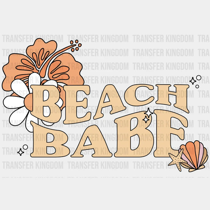 Beach Babe Flowers Summer DTF Transfer