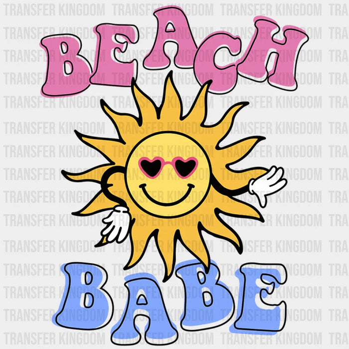 Beach Babe Smiley Sun Summer DTF Transfer