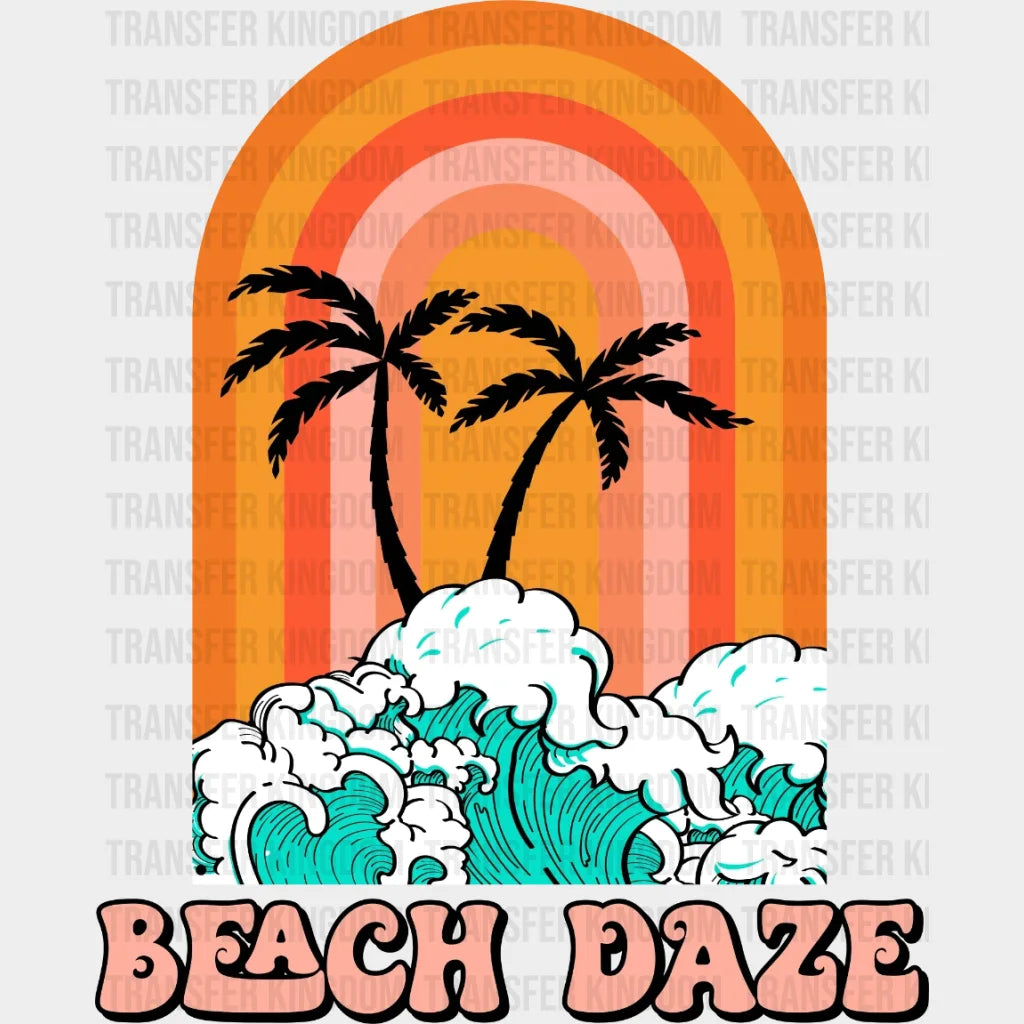 Beach Daze Palm Dtf Transfer