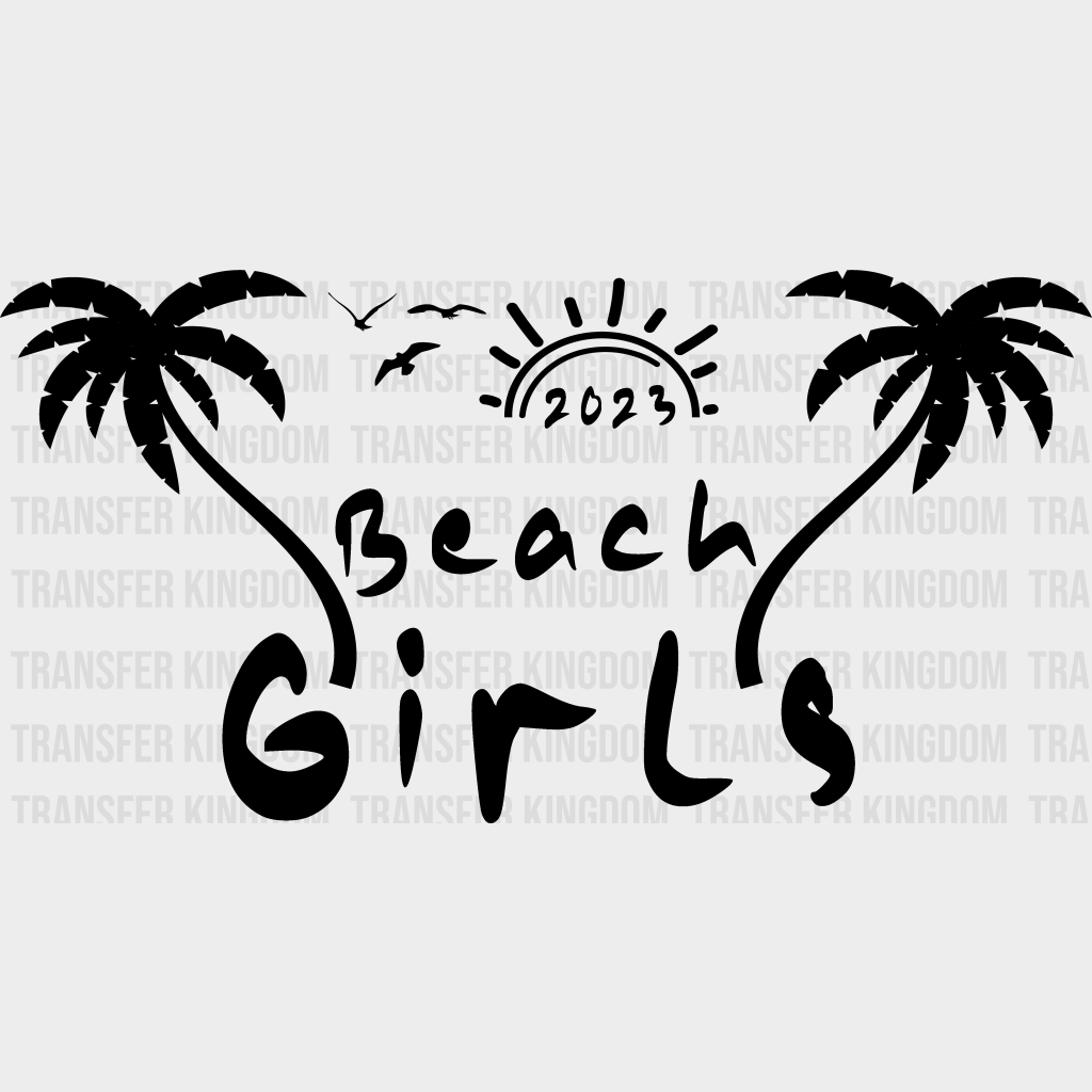 Beach Girls - Summer Dtf Transfer Unisex S & M (10’) / Dark Color Design See Imaging