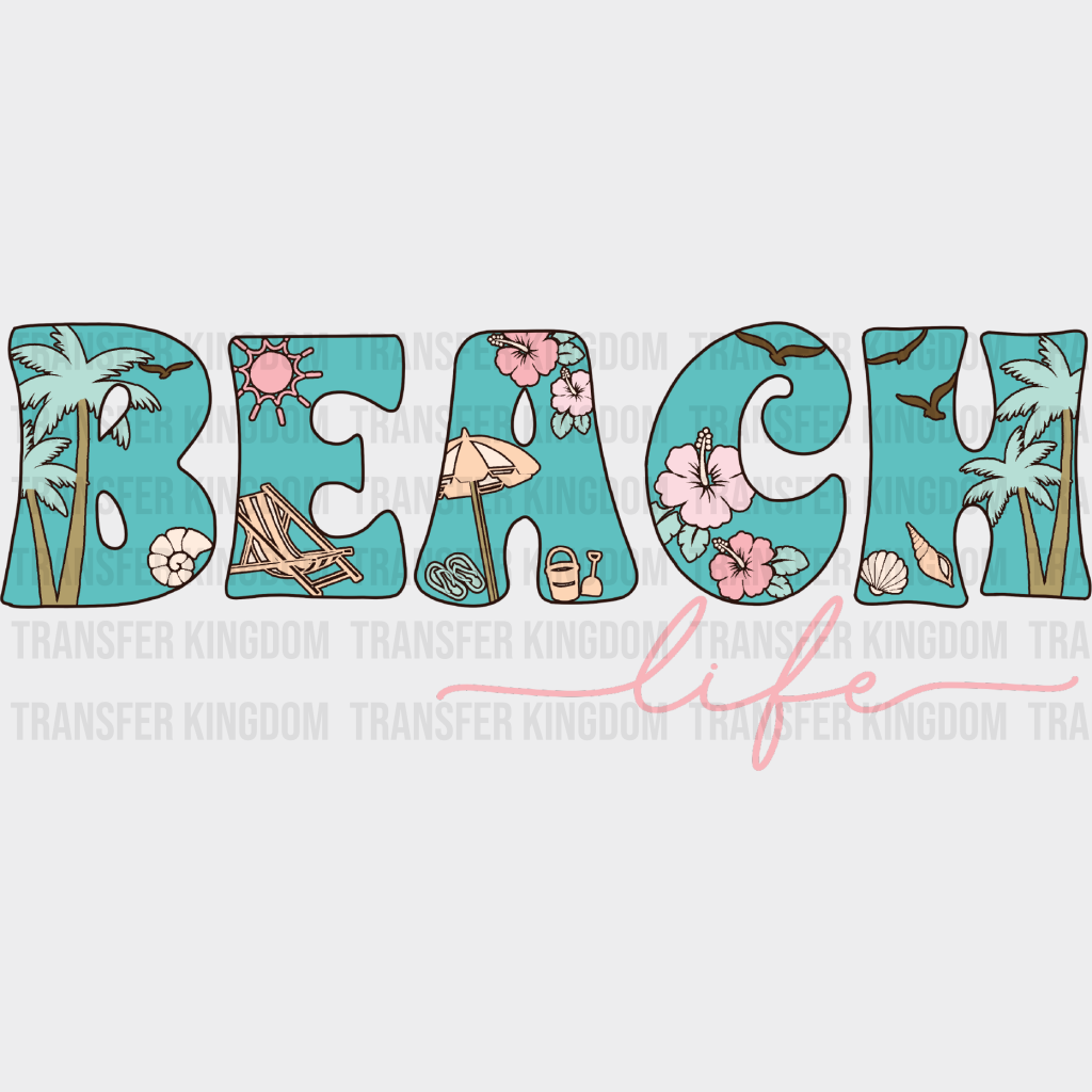 Beach Life Design - Summer Dtf Transfer