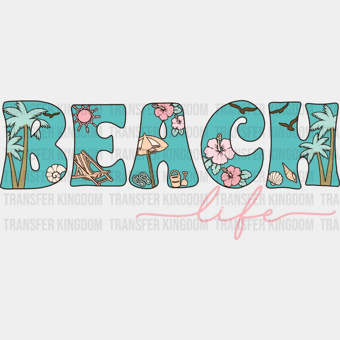 Beach Life Design  - Summer DTF Transfer