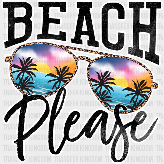 Beach Please Design - Summer Dtf Transfer Unisex S & M (10’) / Light Color See Imaging