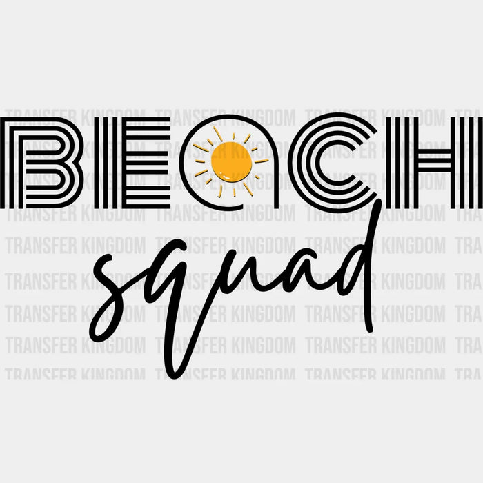 Beach Squad Cursive Design - Summer DTF Transfer