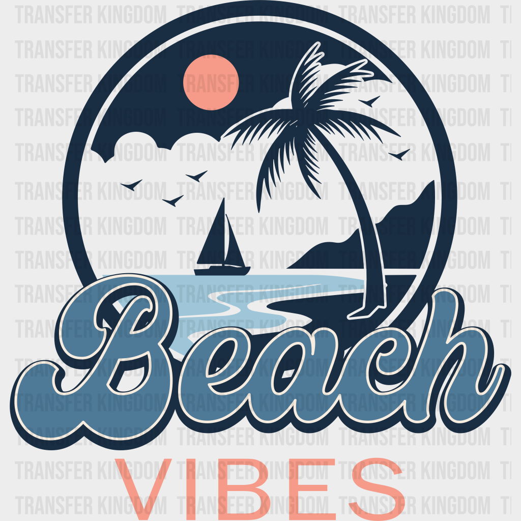 Beach Vibes Palms Summer Dtf Transfer