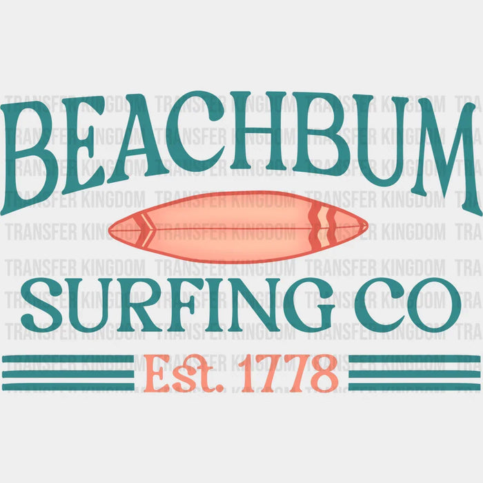 Beachbum Surfing Co Est. 1778 Design - Summer DTF Transfer