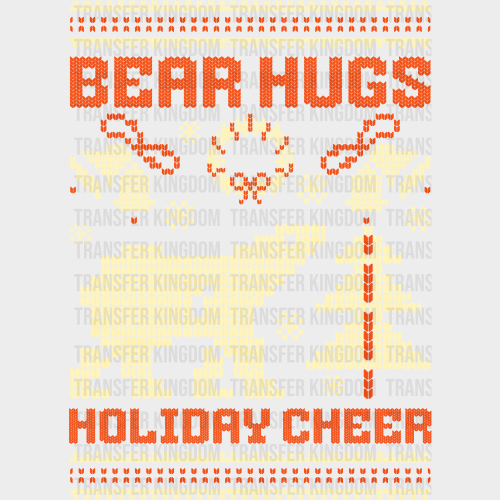 Bear Hugs Holiday Cheer - Christmas DTF Transfer