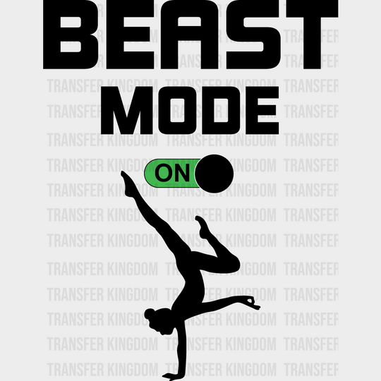 Beast Mode - Yoga Dtf Heat Transfer Unisex S & M (10’’) / Dark Color Design (See Imaging)