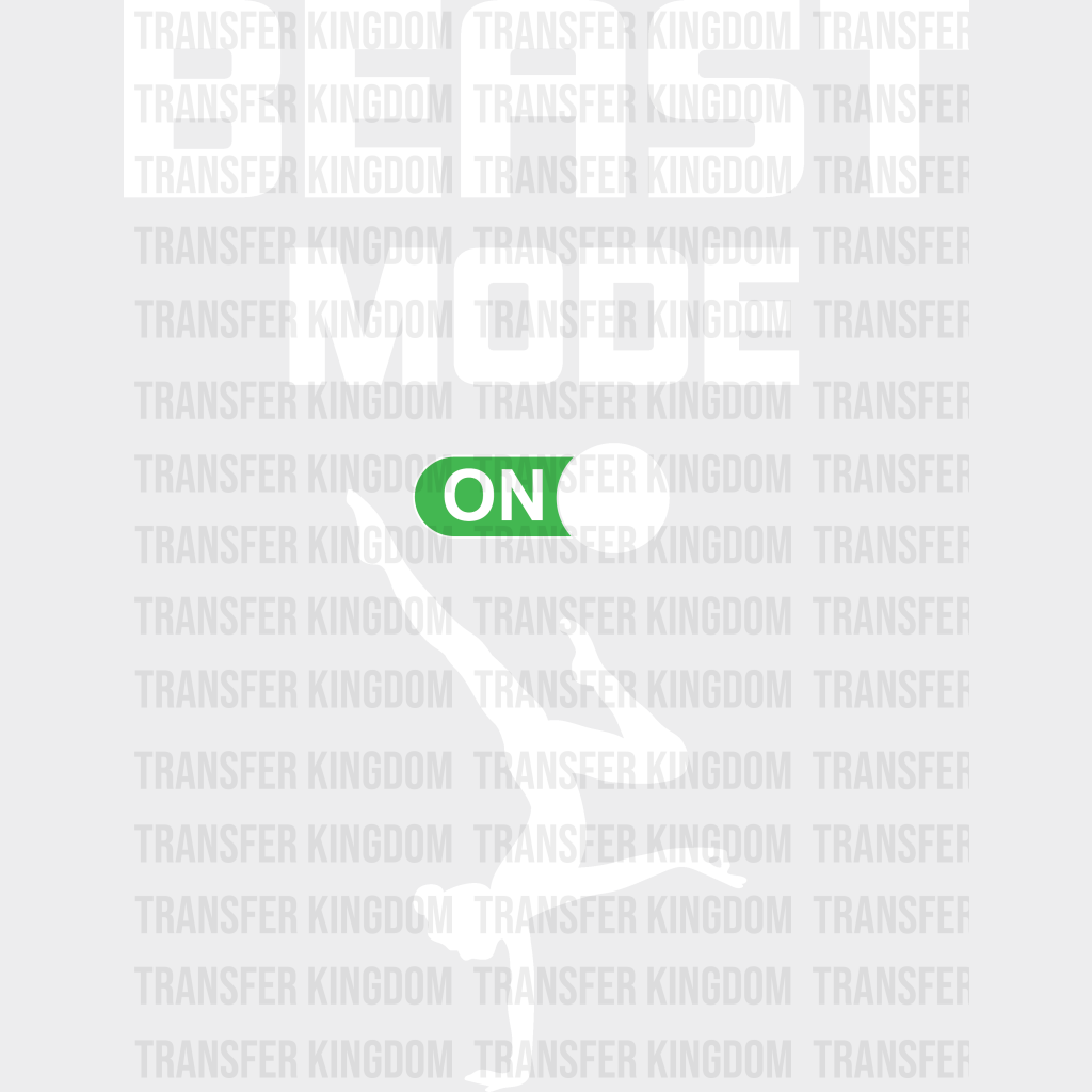 Beast Mode - Yoga Dtf Heat Transfer Unisex S & M (10’’) / Light Color Design (See Imaging)