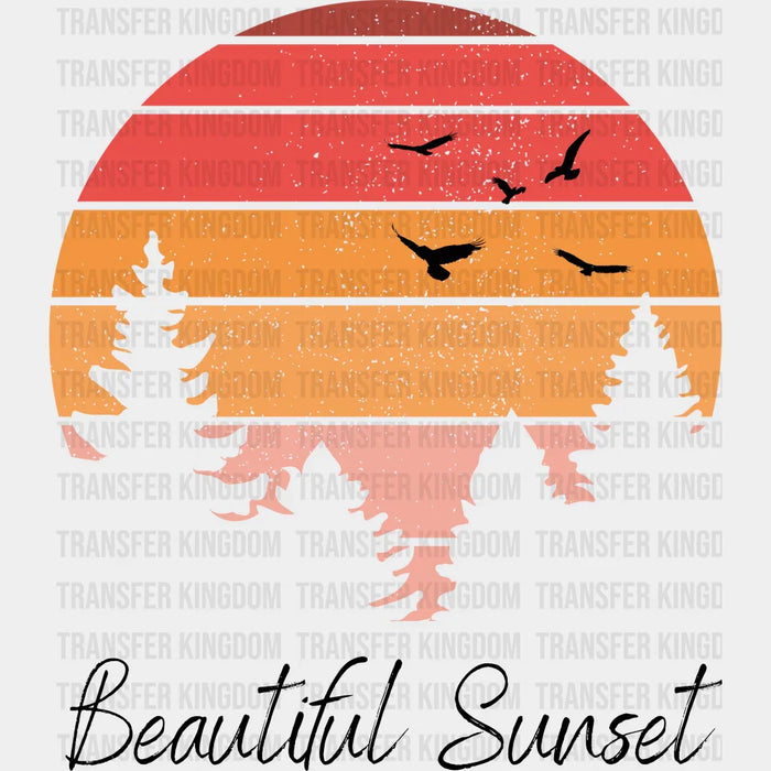 Beautiful Sunset Birds - Summer DTF Transfer