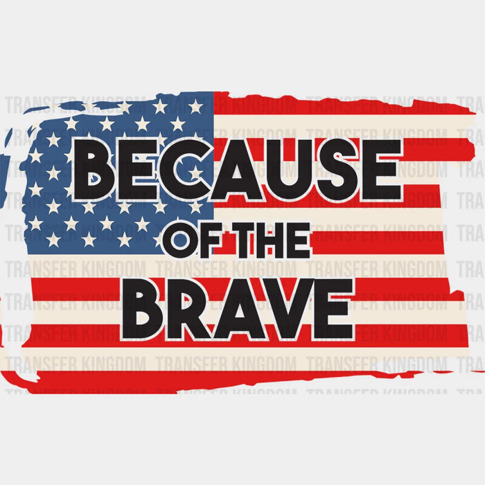 Because Of The Brave - Memorial Day DTF Transfer