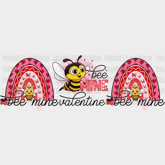 Bee Mine Valentine - Valentine’s Day Cup Wrap Uv Sticker Permanent Dtf Decal