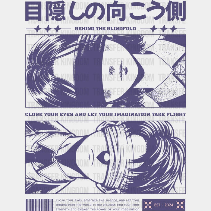 Behind the Blindfold - Anime DTF heat transfer