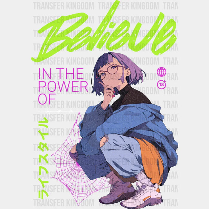 Believe Anime Girl - Anime DTF heat transfer