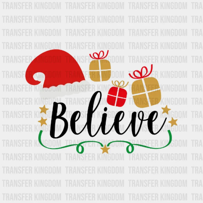Believe Santa Christmas Design - Christmas DTF heat transfer