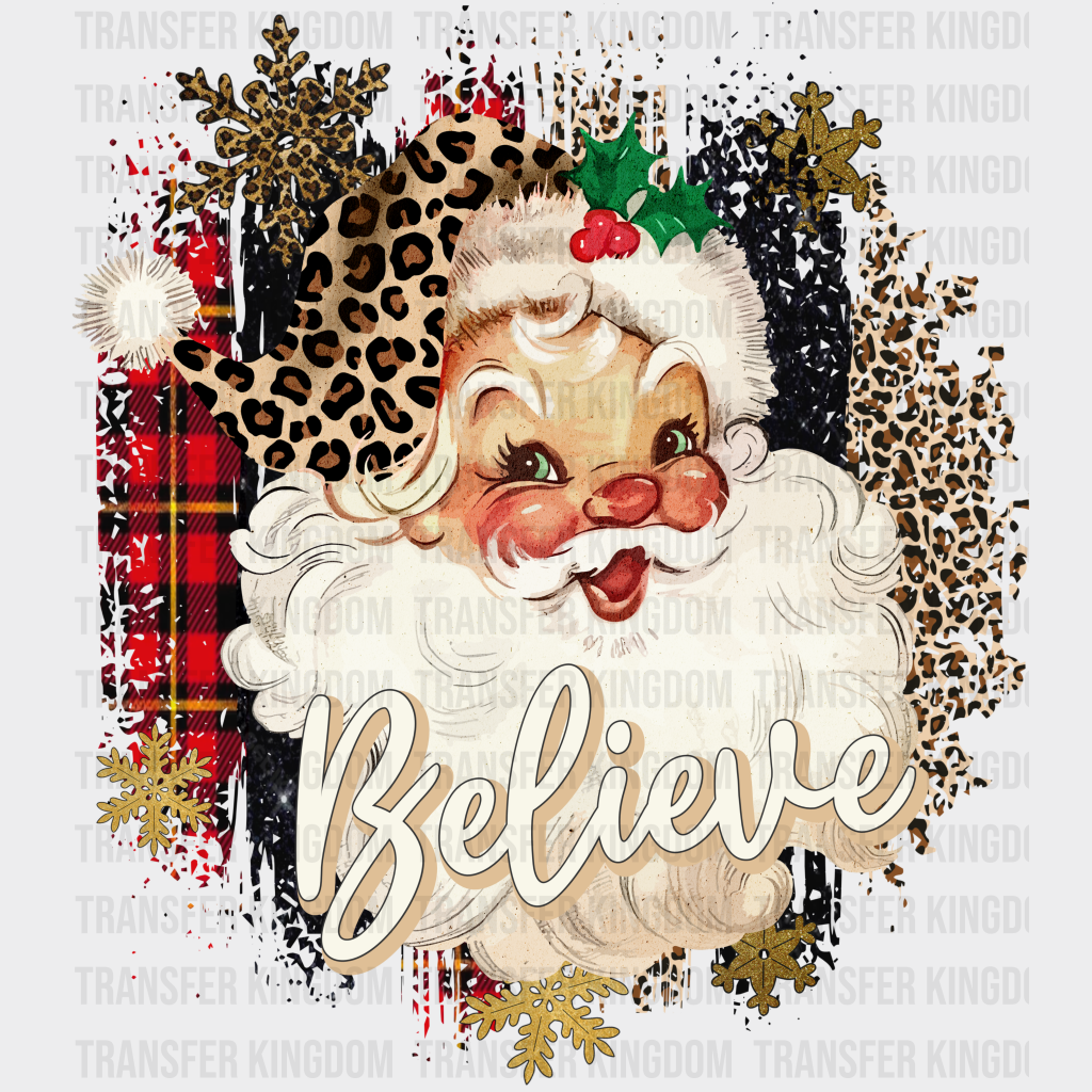 BELIEVE SANTA Christmas Design - DTF heat transfer - Transfer Kingdom