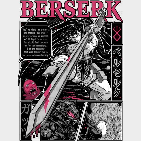 Berserk Pink Design - Anime DTF Transfer