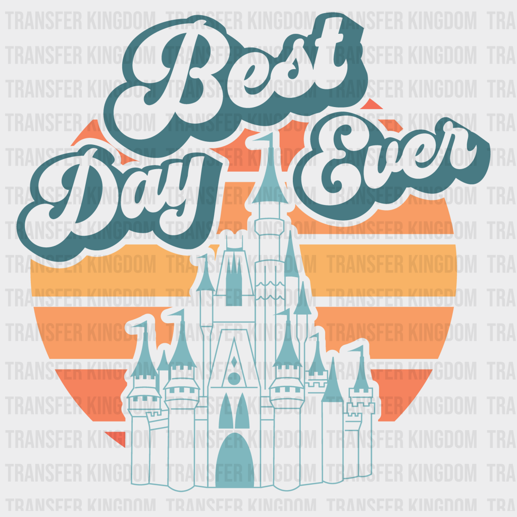 Best Day Ever Disney Castle Design - Dtf Heat Transfer Unisex S & M ( 10 )