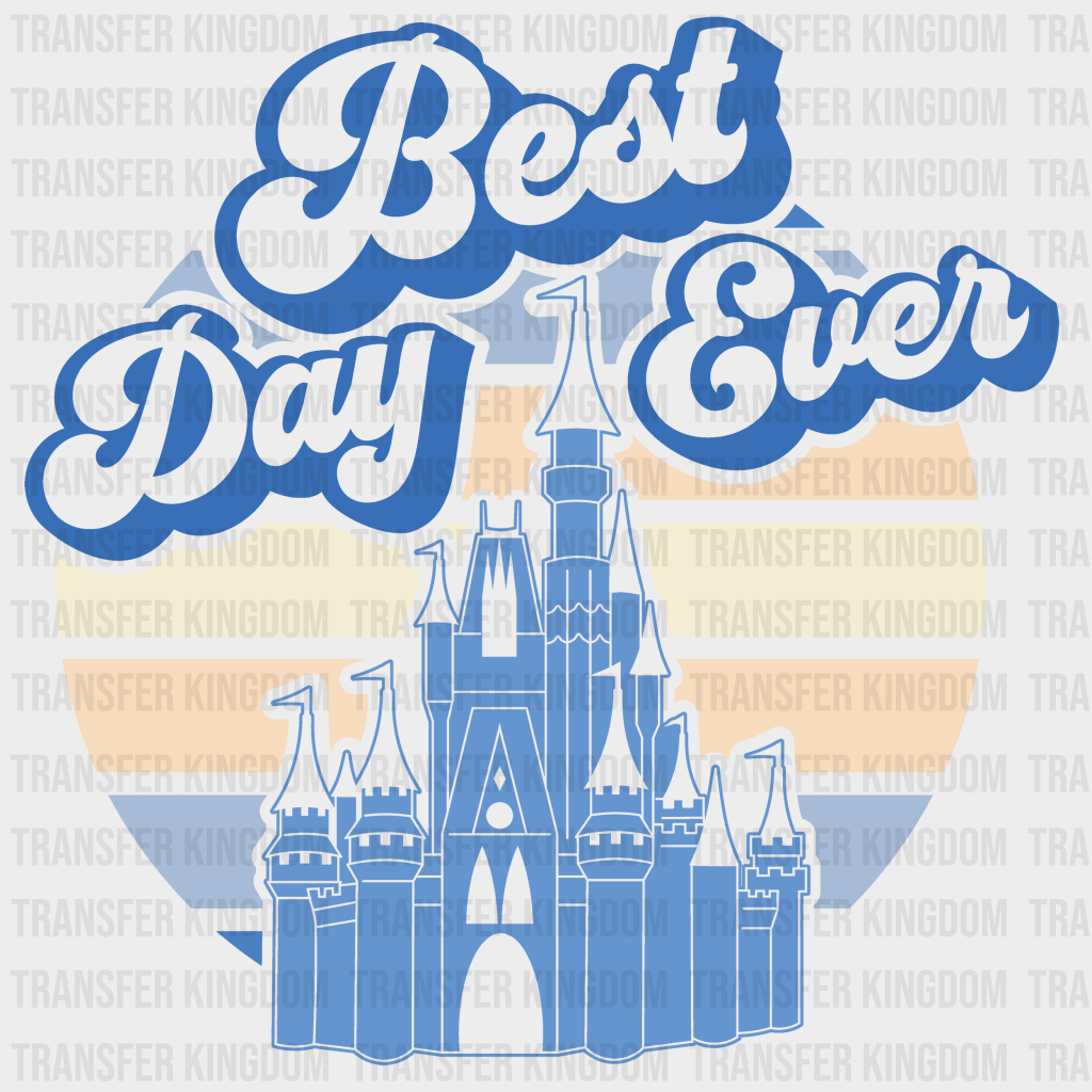 Best Day Ever Disney Castle Design - Dtf Heat Transfer Unisex S & M ( 10 )