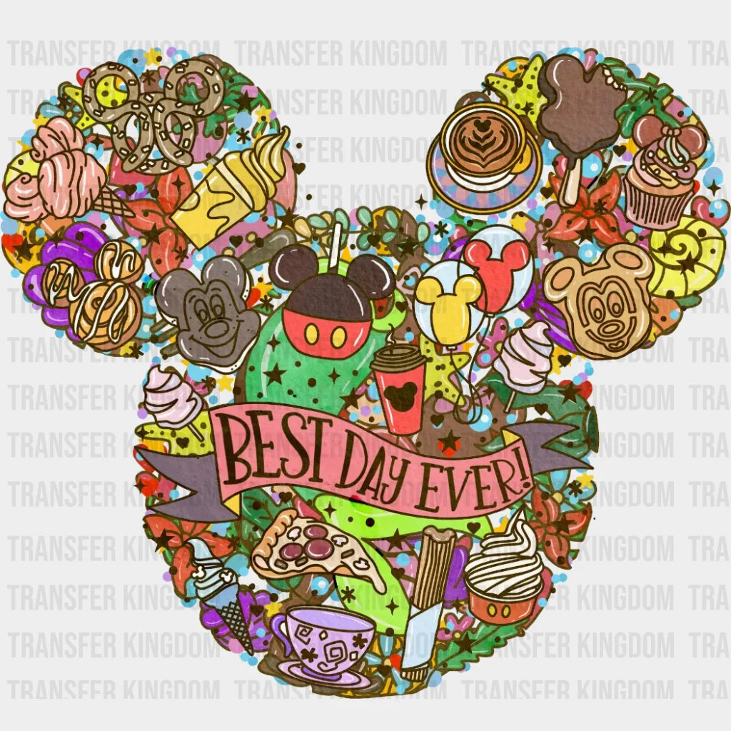 Best Day Ever Mickey Snacks Head Design - Dtf Heat Transfer