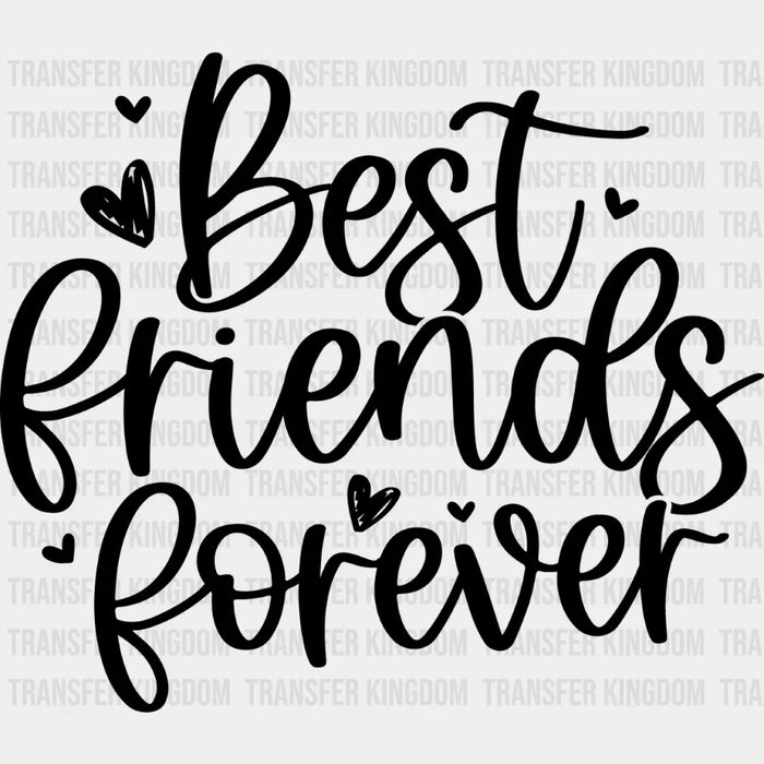 Best Friends Forever Heart Design - BFF Iron On DTF Transfer