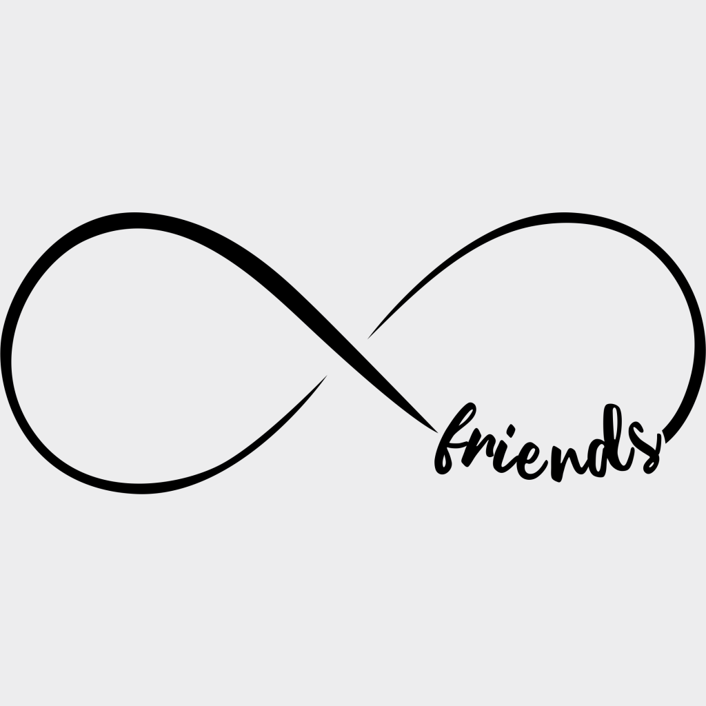 Best Friends Infinity Symbol Design- Dtf Heat Transfer Unisex - S & M ( 10 ) / Part Dark Color