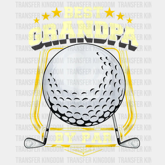 Best Grandpa By Par Golf Ball Design - Father's Day DTF heat transfer