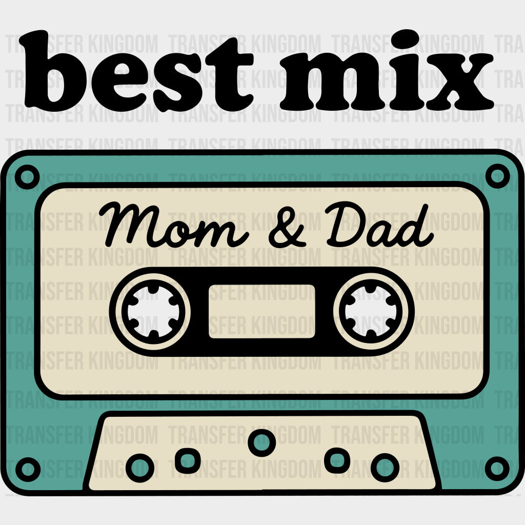 Best Mix Mom & Dad - Parents DTF Transfers Adult Unisex - S & M (10’’) / Dark Color Design (See Imaging)