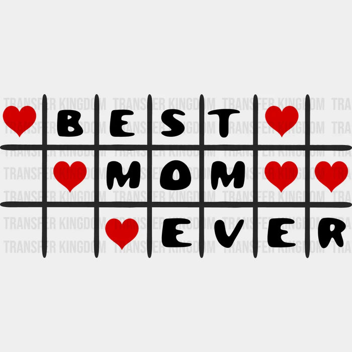 Best Mom Ever Tick Tack Toe Design Mother's Day UV DTF Transfer Cup Wrap UV DTF Sticker