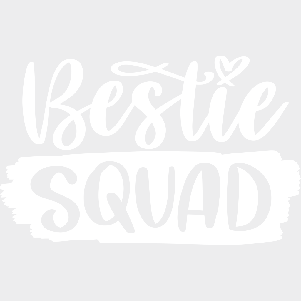 Bestie Squad Matching Group Friends Design- Dtf Heat Transfer Unisex - S & M ( 10 ) / Light Color