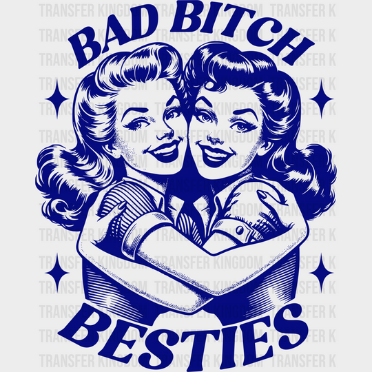 Besties Blue Design - Best Friends Dtf Transfer